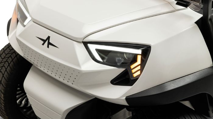 image of the front of the golf cart in white